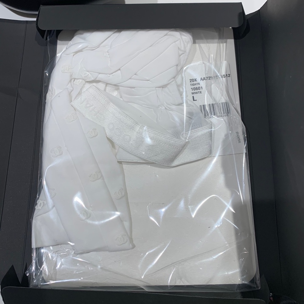 Chanel 2020 white tights